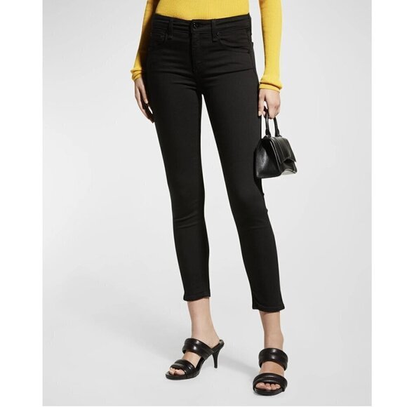 Rag & Bone Cate ankle skinny coated black jeans denim size 28 - Picture 1 of 10